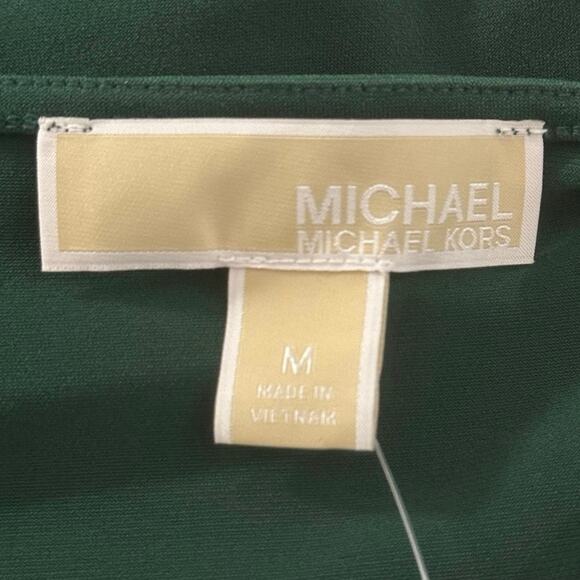 NWT Michael Kors Emerald Green Top Sz. M - Picture 4 of 6